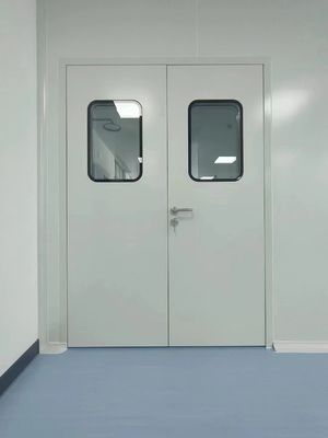comprar Porta de sala limpa modular de aço selada Porta dupla manual Superfície lisa online manufacture