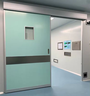 Modern Design Automático e Manual Deslizante Porta de Segurança de Sala Limpa Single ou Double Feito de Aço