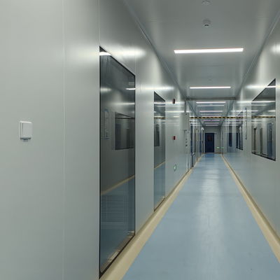 GMP Superfície lisa Sala limpa Janela de vidro temperado com moldura de alumínio